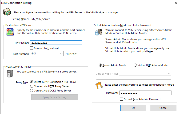 New Connection Setting SoftEther VPN