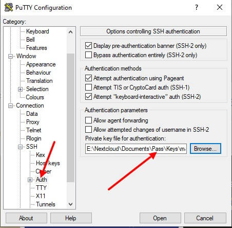 PuTTY SSH key